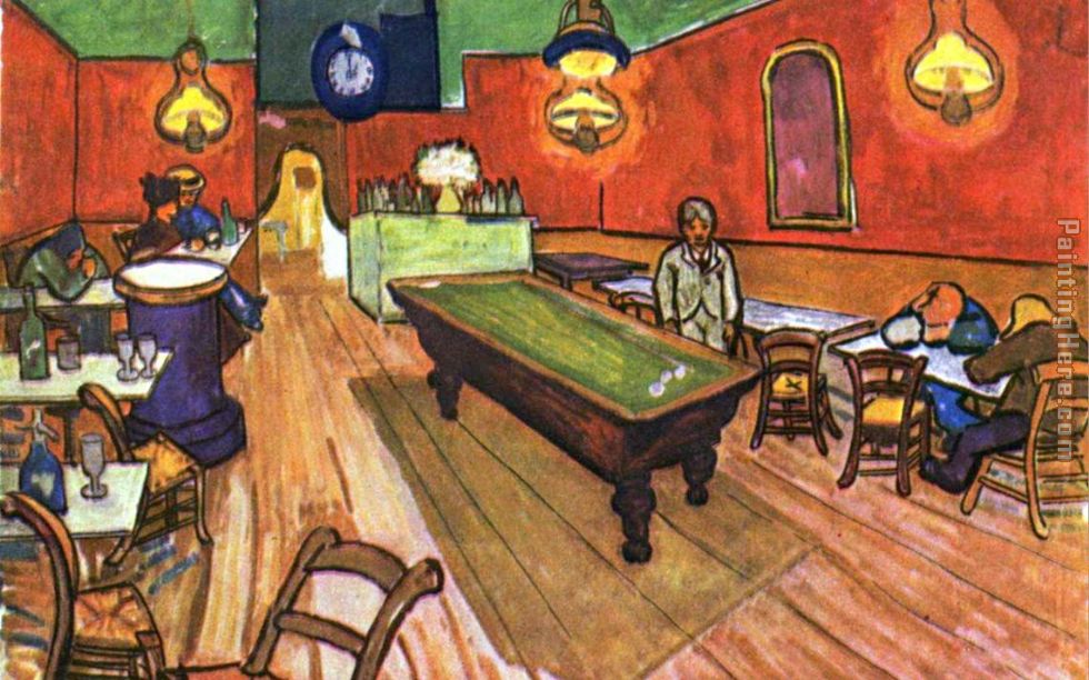 The Night Cafe in the Place Lamartine in Arles painting - Vincent van Gogh The Night Cafe in the Place Lamartine in Arles art painting
